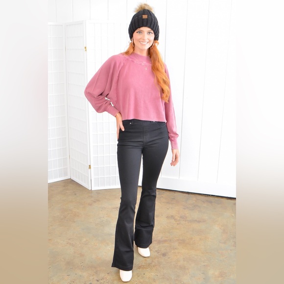 🆕FREE PEOPLE Dreamy Mulberry Fun Times Turtleneck - Picture 7 of 15